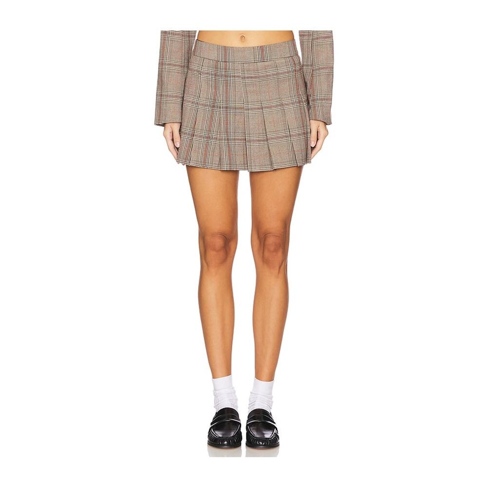 Lovers And Friends 'Bonnie' Brown Polyester Skirt Size XXS
